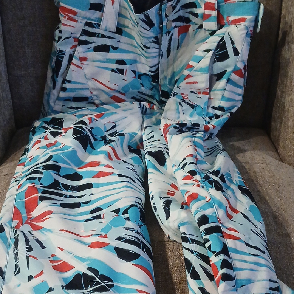 Colorful Abstract Print Pants